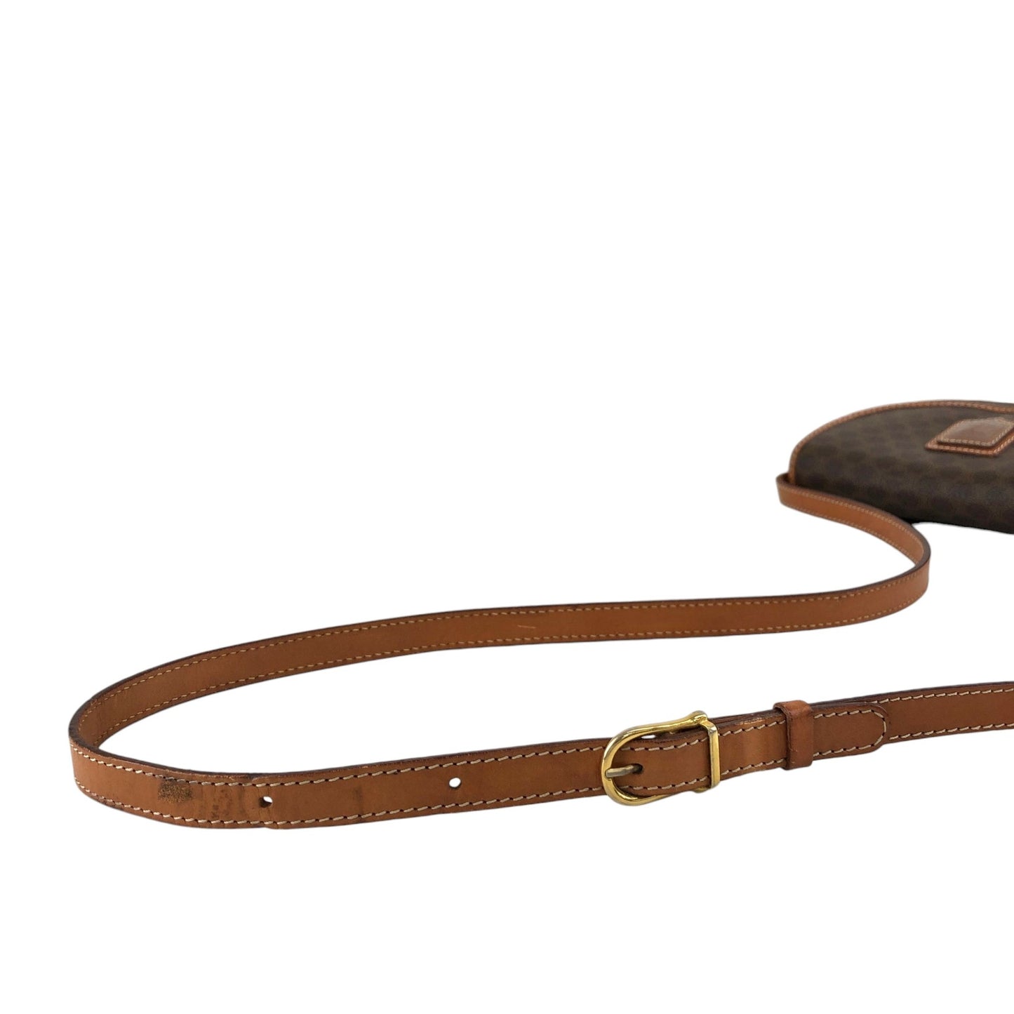 CELINE Macadam Blason Shoulder bag Brown Vintage ezwy2j