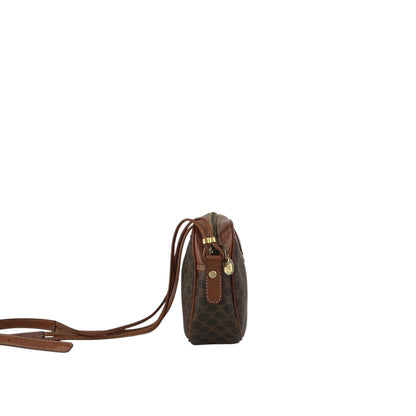 CELINE Macadam Blason Shoulder bag Brown Vintage y5kjmd