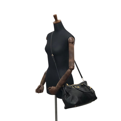 PRADA Logo Two-way Boston bag Shoulder bag Black Vintage k82hca