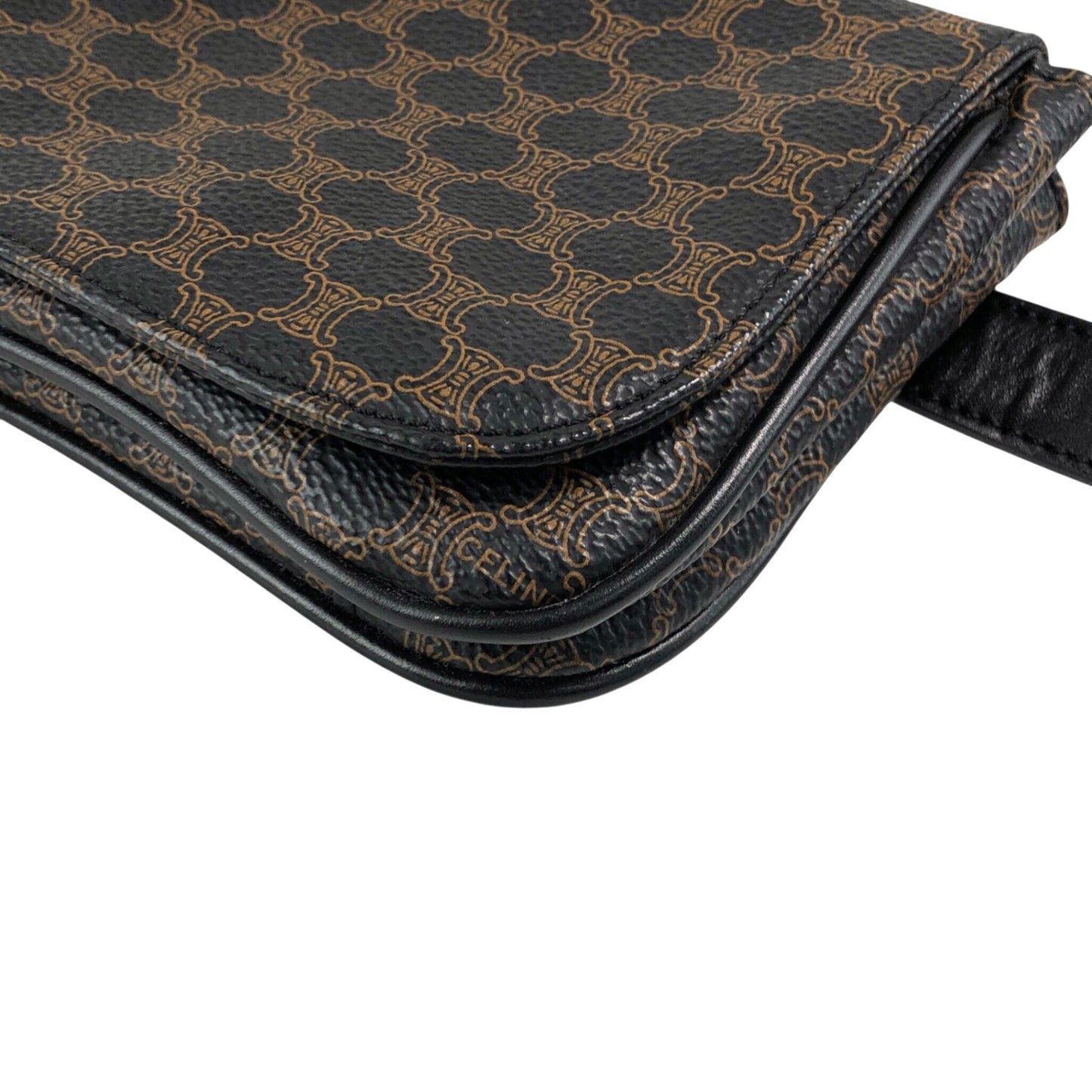 CELINE Macadam Sling bag Shoulder bag Black Vintage uwmfjs