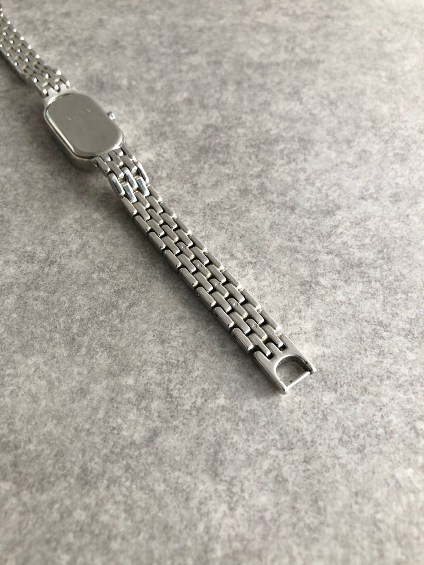Yves Saint Laurent YSL Logo Quartz Watch Silver×Blue 5421-H08118 Vintage wiaeny