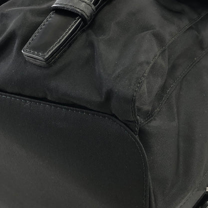 PRADA Triangle Logo Nylon Backpack Black Vintage hfi7ks
