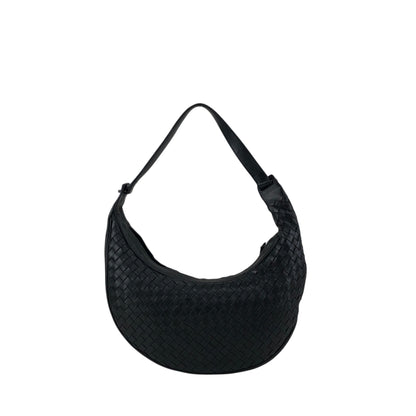 Bottega Veneta Intrecciato Handbag Hobobag Black 10500 105264NE Vintage xsmh56