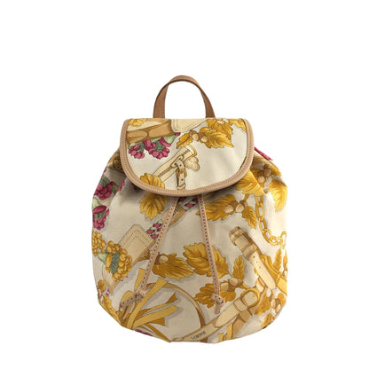 LOEWE Leaf Pattern Backpack Beige Vintage k7xjri