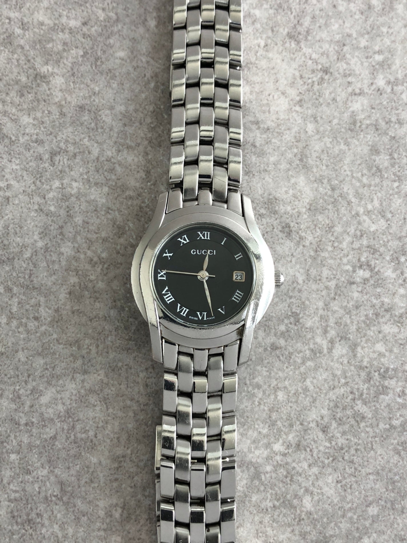 GUCCI Quartz Watch Silver 5500L Vintage y5m2nz