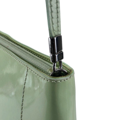 Christian Dior Logo Embossed Shoulder bag Green Vintage 7izpjd