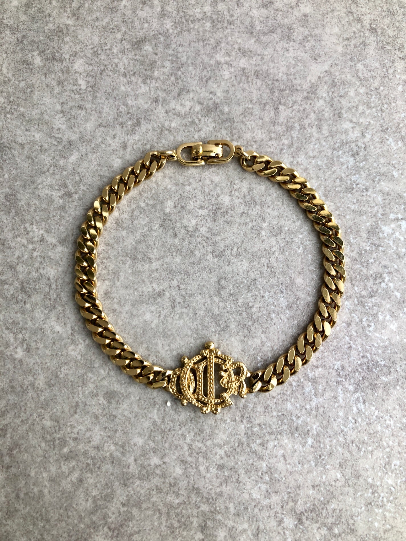 Christian Dior Bracelet Gold Vintage 2mtjbe