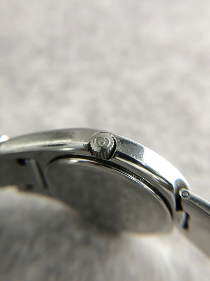 GUCCI Logo Quartz Watch Silver 6700L Vintage 28ufd2