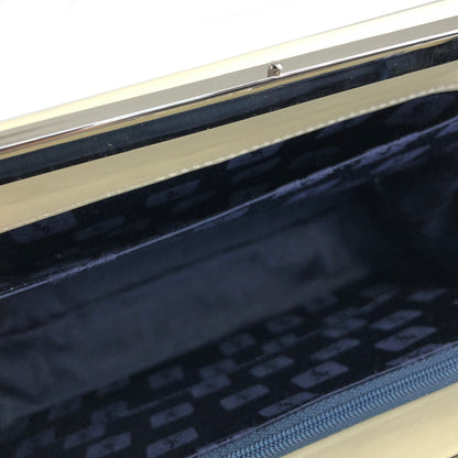 Yves Saint Laurent Logo Leather Handbag Beige Vintage brtxwd