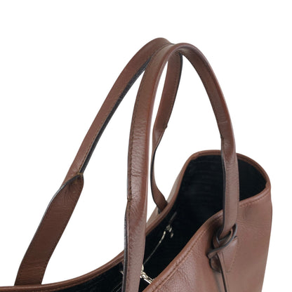 LOEWE Logo Embossed Totebag Brown Vintage 6rmryp