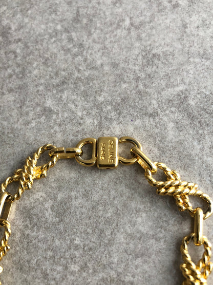 CELINE Triomphe Bracelet Gold Vintage rphbye