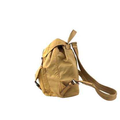 PRADA Tessuto Triangle Logo Backpack Yellow Vintage zmixxc