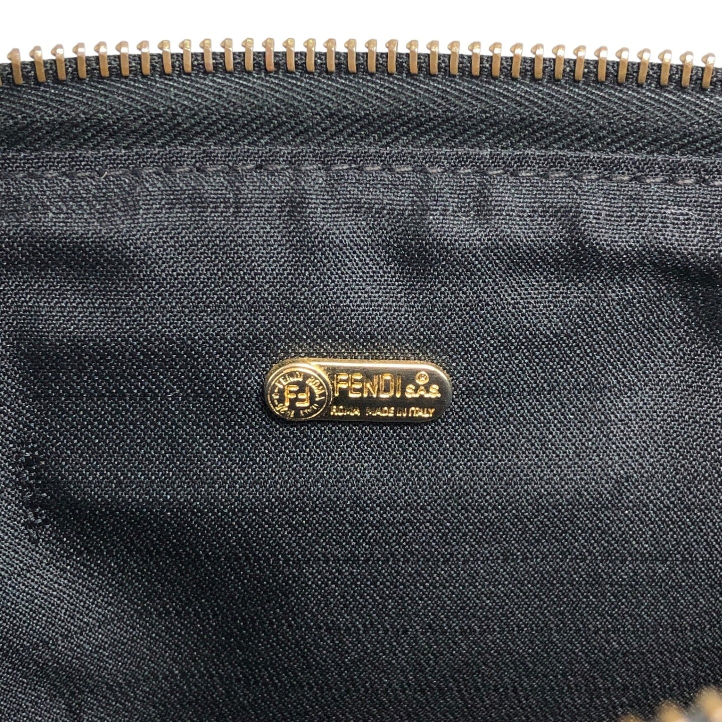 FENDI Pecan Two-way Handbag Shoulder bag Black Vintage b4ain2