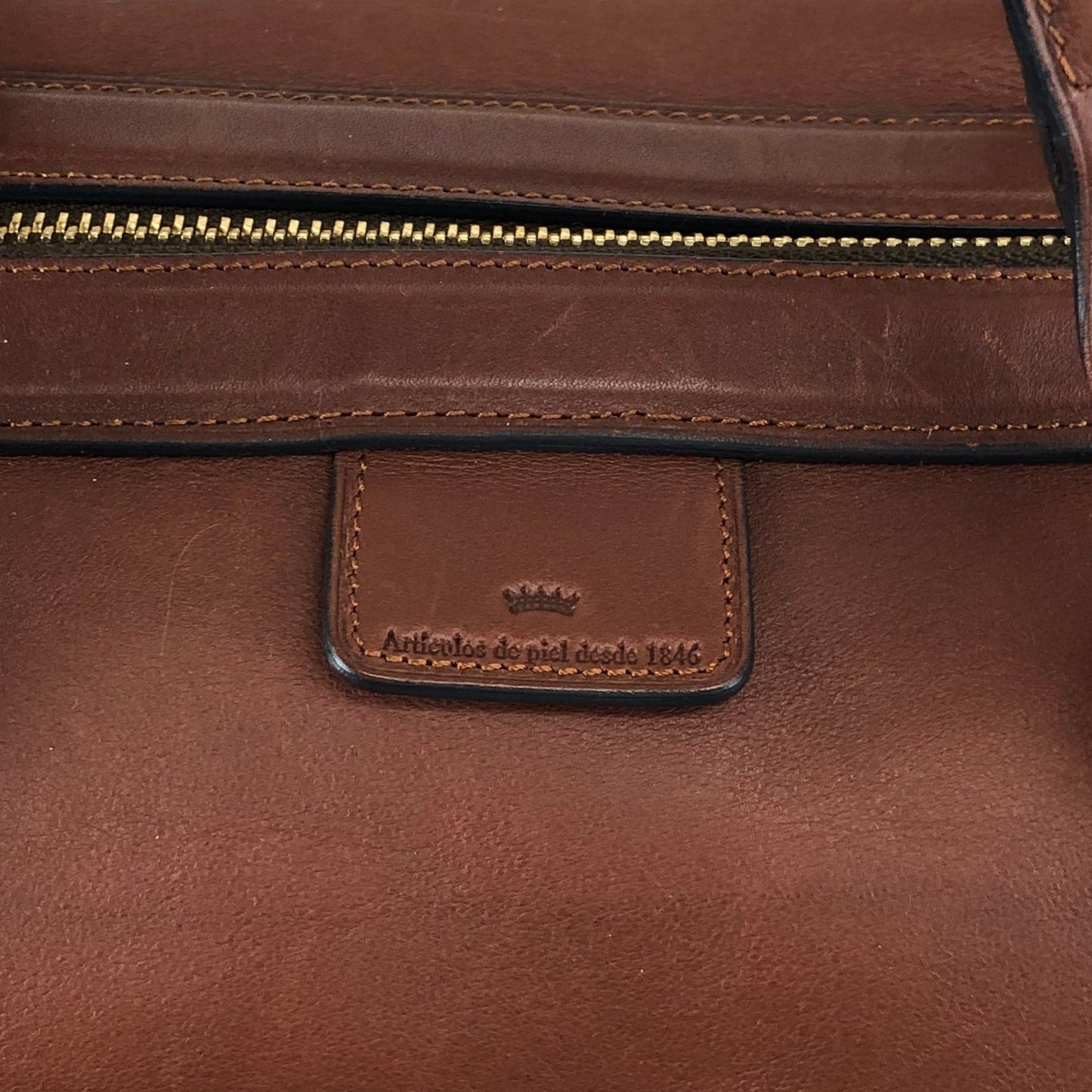 LOEWE Anagram Two-way Boston bag Shoulder bag Brown Vintage c288vn