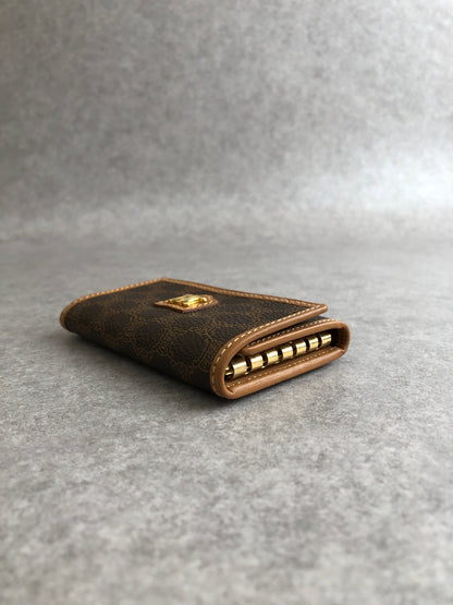 CELINE Macadam Blason Key Case Brown Vintage ugjspr