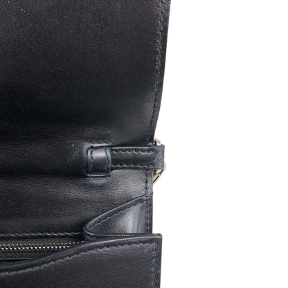 PRADA Logo Ribbon Motif Shoulder bag Black Vintage e3gymr