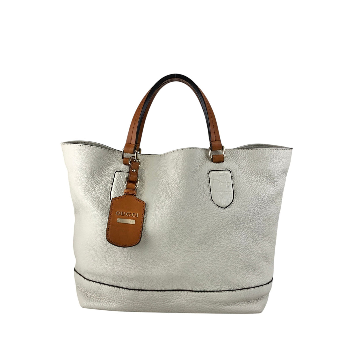 GUCCI Logo Totebag Ivory×Brown Vintage rc7r6c
