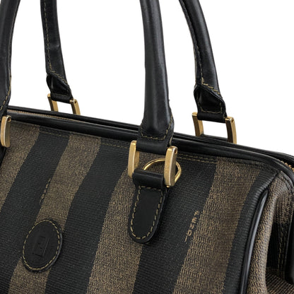 FENDI Logo Two-way Small Boston bag Shoulder bag Black Vintage 7hv23h