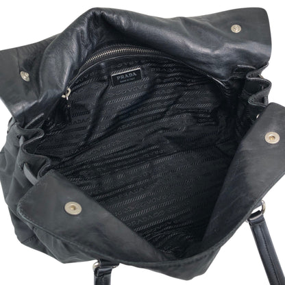 PRADA Push lock Handbag Black Vintage pesttr