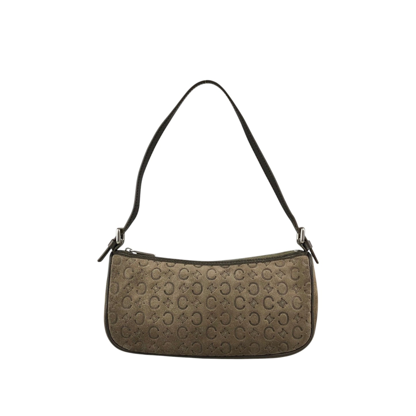 CELINE C Macadam Shoulder bag Light Brown Vintage ntvdgb