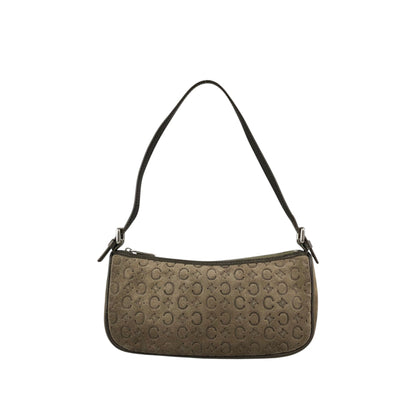 CELINE C Macadam Shoulder bag Light Brown Vintage ntvdgb