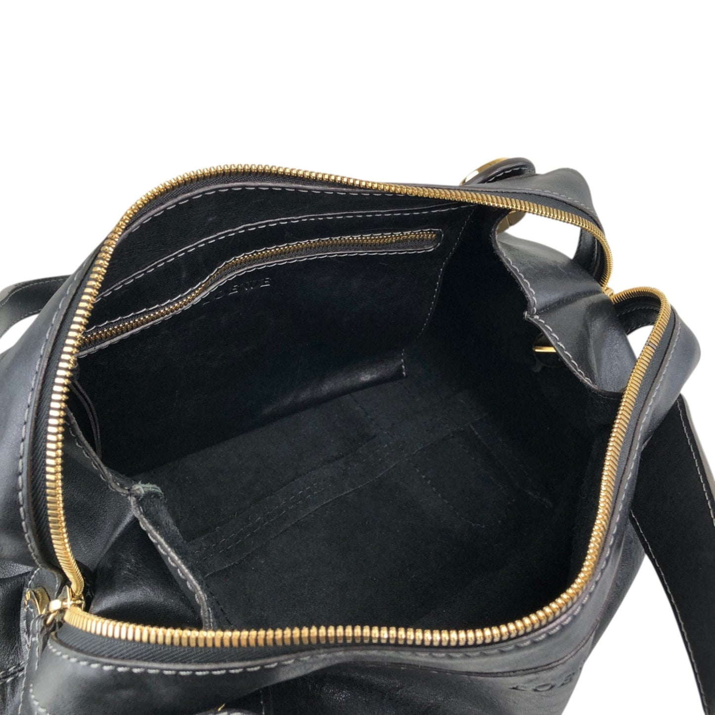 LOEWE Anagram Handbag Black Vintage x7a23e