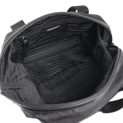 PRADA Tessuto Triangle Logo Small Boston bag Handbag Black BR3697 Vintage ftdzu4