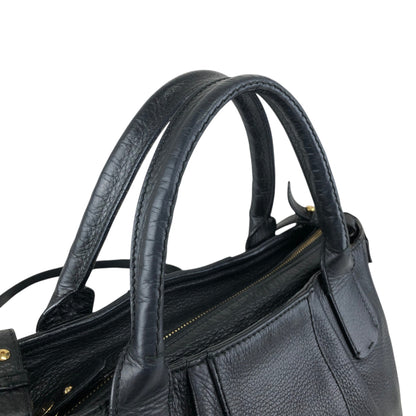 Salvatore Ferragamo Logo Embossed Two-way Handbag Shoulder bag Black Vintage 6dd4sj