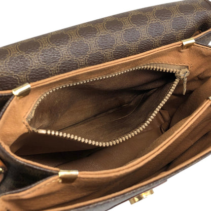 CELINE Macadam Blason Shoulder bag Brown Vintage z55y7s