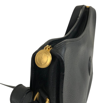 GUCCI Logo Shoulder bag Black Vintage u2u3ar