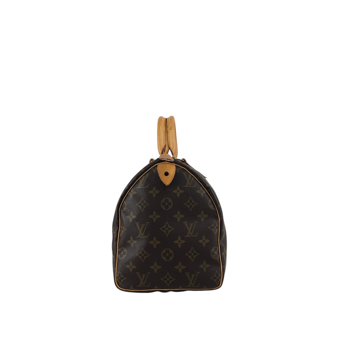 LOUIS VUITTON Monogram Handbag Boston bag Brown Vintage s2cksy