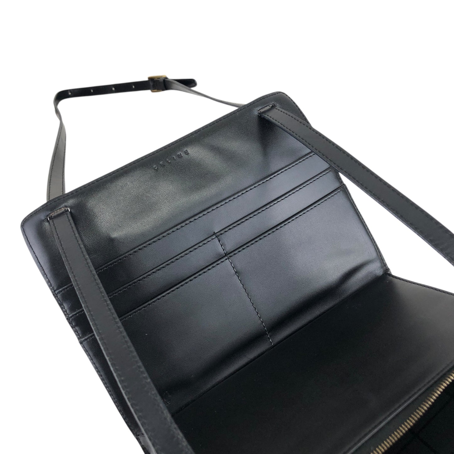 CELINE Macadam Shoulder bag Black Vintage dwm48m