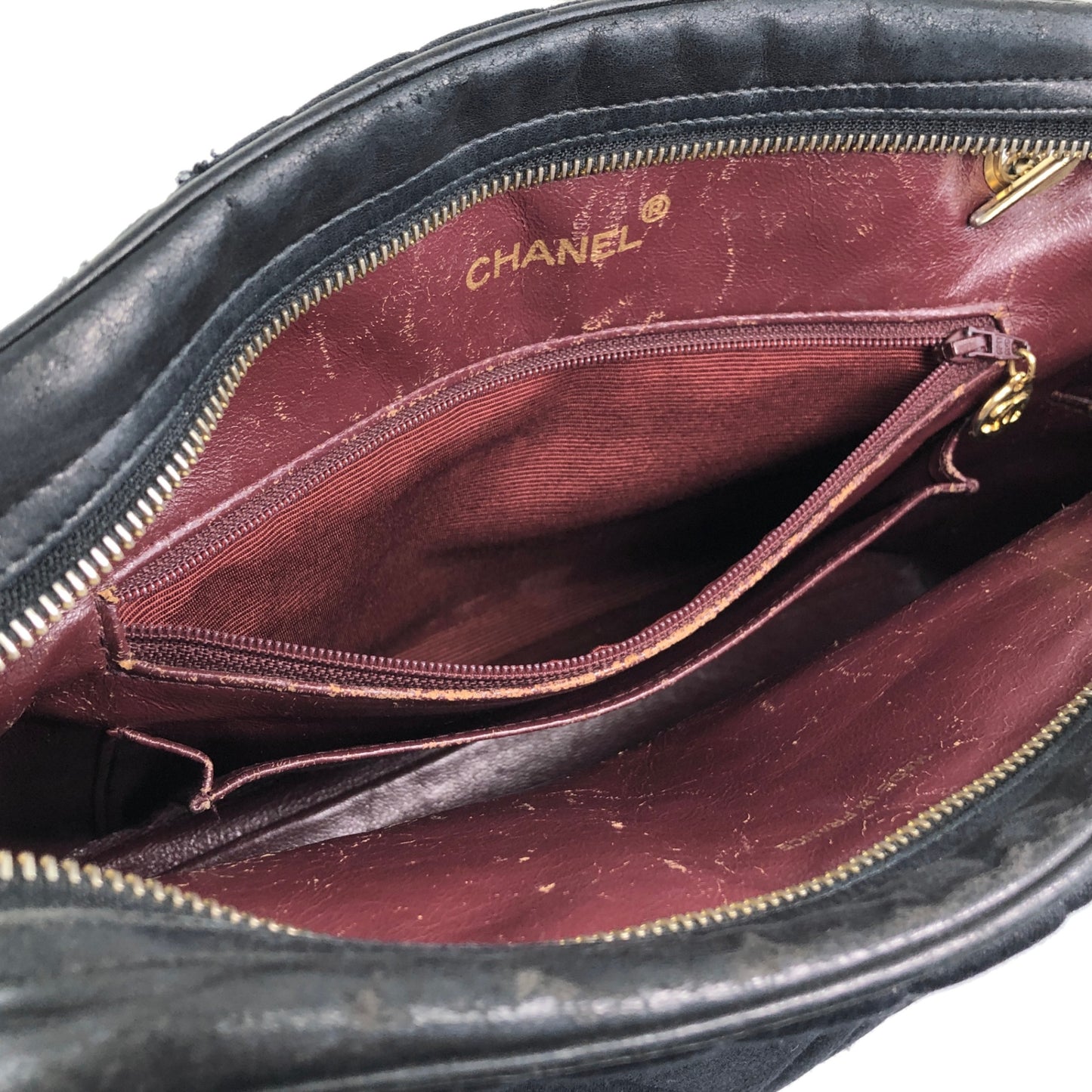 CHANEL Coco Charm Chain Shoulder bag Black Vintage akbfxb