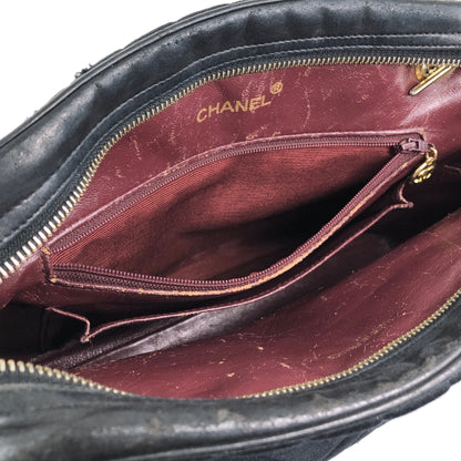 CHANEL Coco Charm Chain Shoulder bag Black Vintage akbfxb