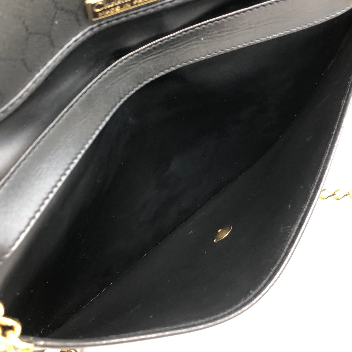 Christian Dior Chain Shoulder bag Black Vintage rvvx2n