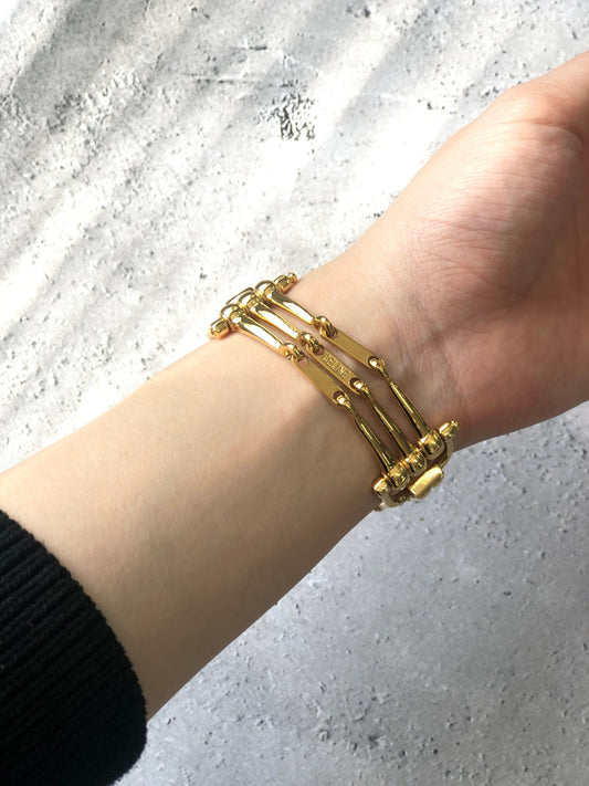 CELINE Horse Bit Bracelet Gold Vintage eiacia