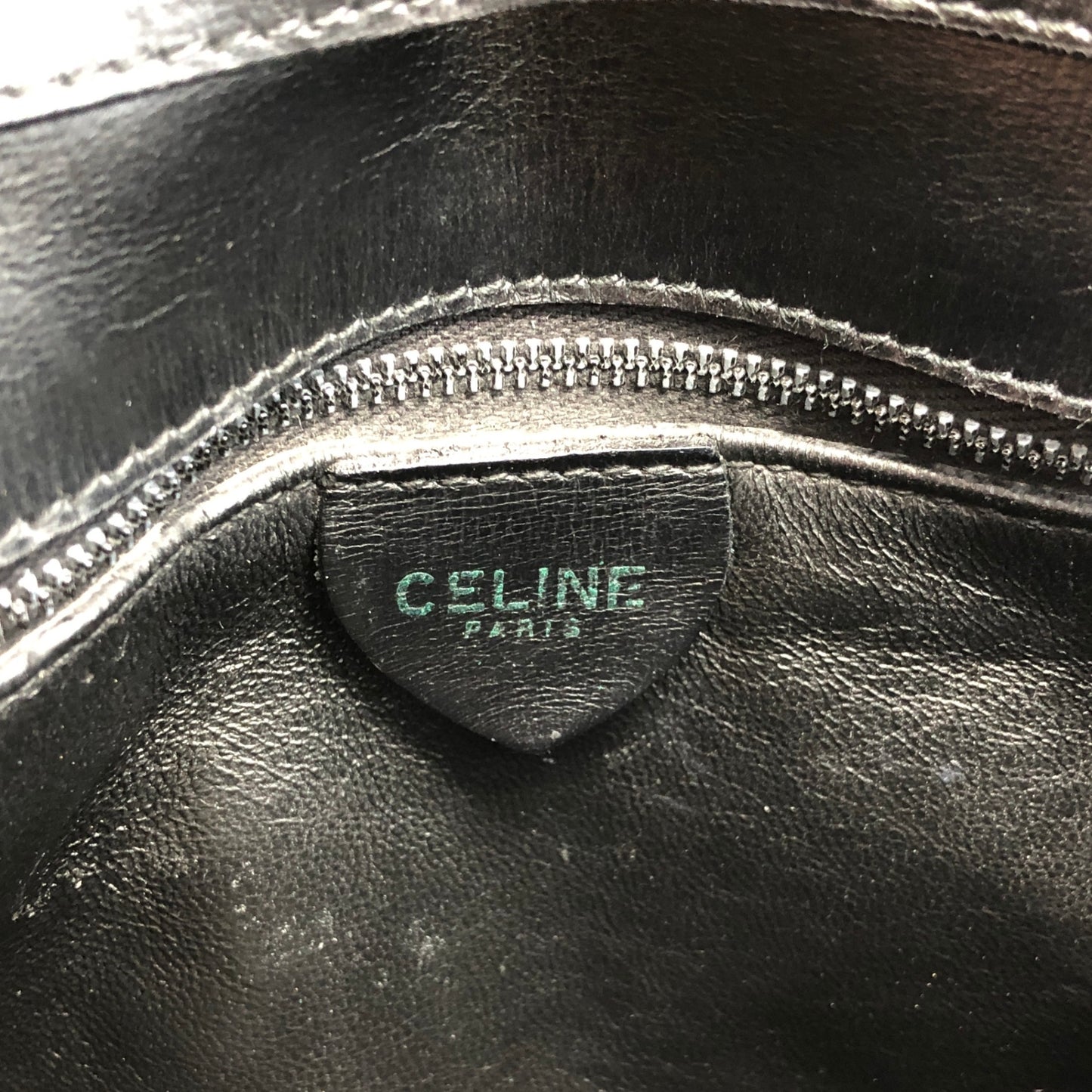 CELINE Blason Crossbody Shoulder bag Black Vintage d6wbur