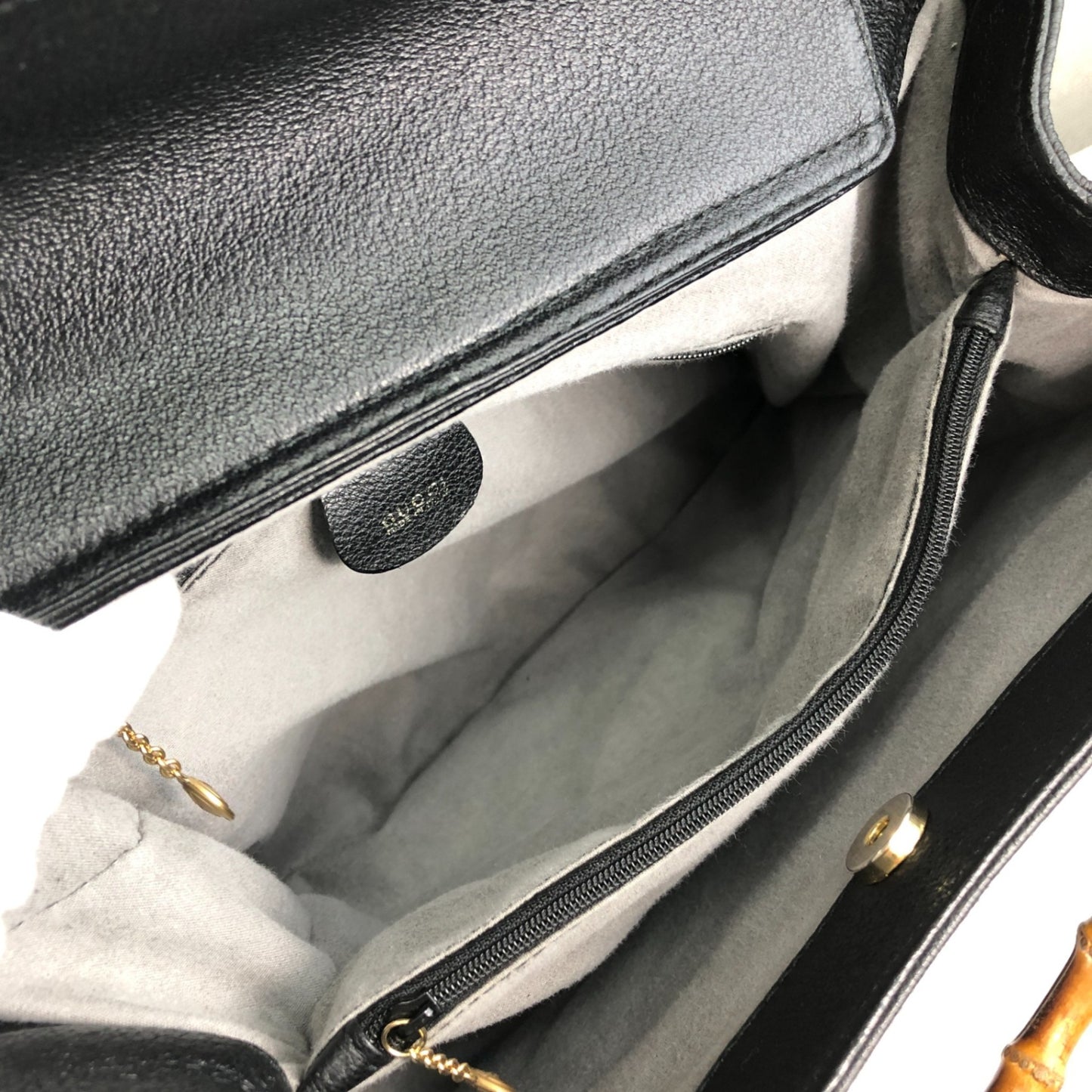 GUCCI Bamboo Handbag Black Vintage ujswe3