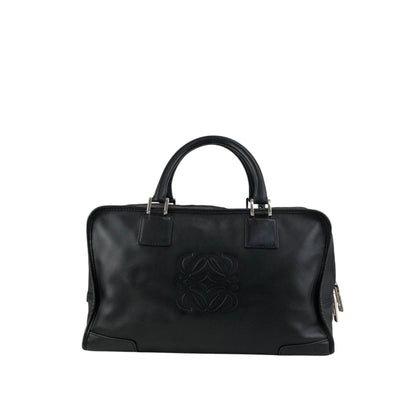 LOEWE Amazona36 Anagram Small Boston bag Handbag Black Vintage gc7zrx