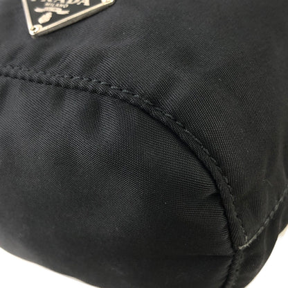 PRADA Triangle Logo Nylon Drawstring Smallbag Handbag Black Vintage imrxv2