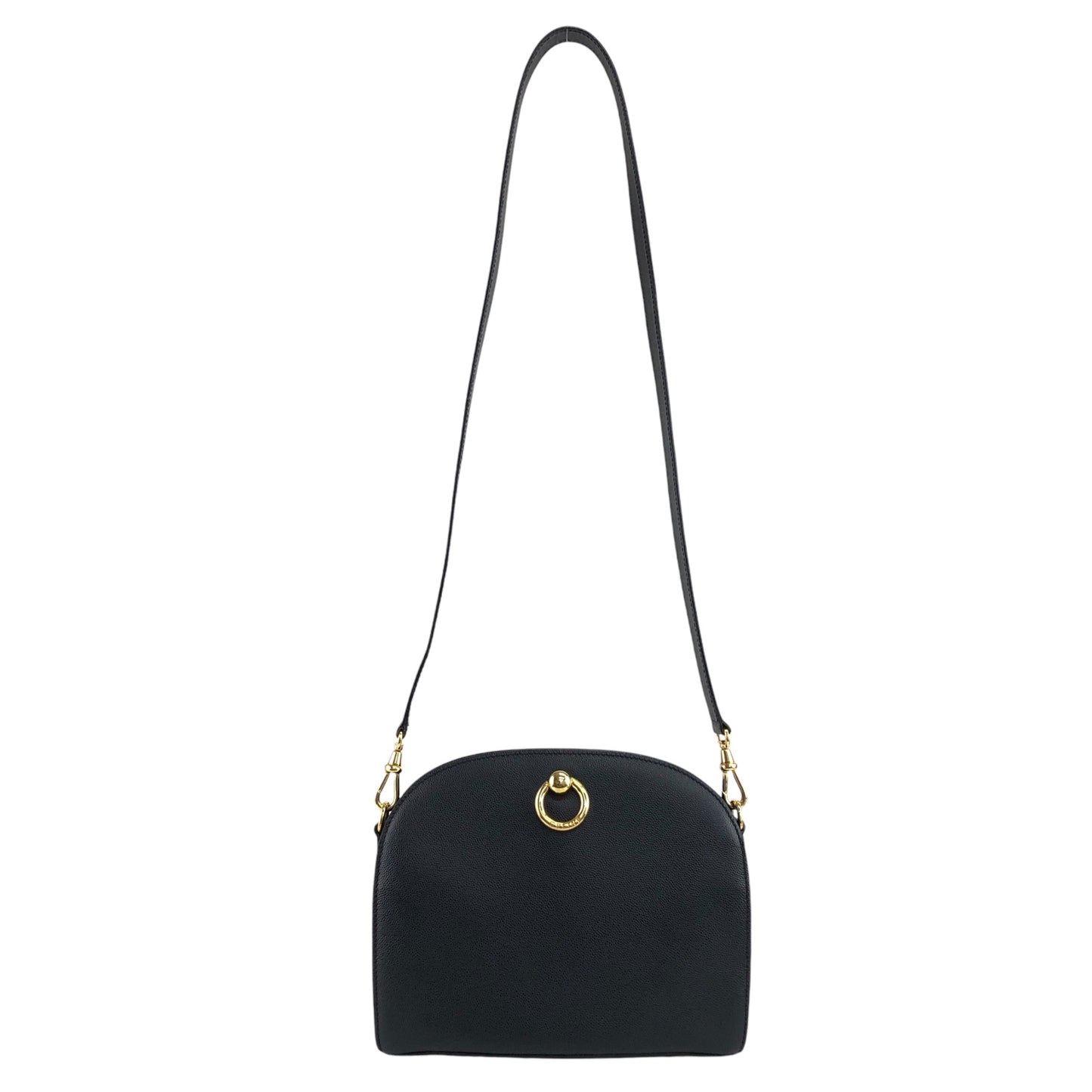 CELINE Gancini Shoulder bag Black Vintage 58rxc5