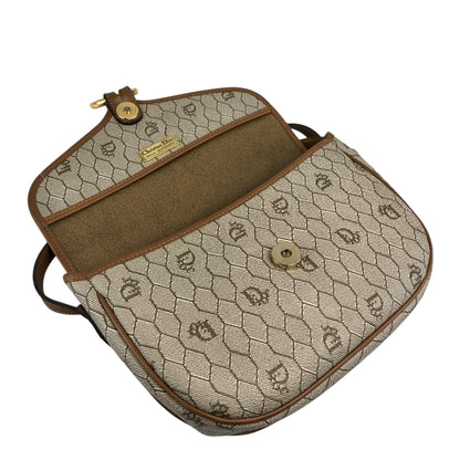 Christian Dior Honeycomb Pattern Shoulder bag Beige Vintage wvwdbt