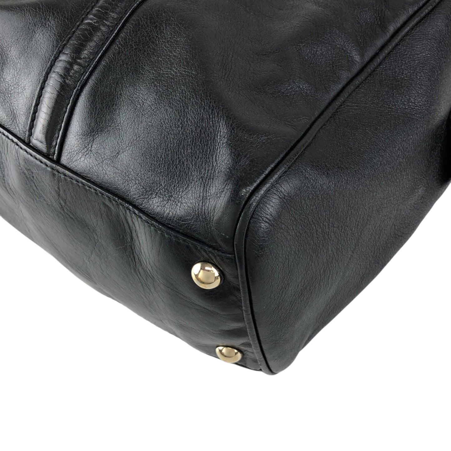 GUCCI GG Motif Small Boston bag Handbag Black Vintage f7jncz