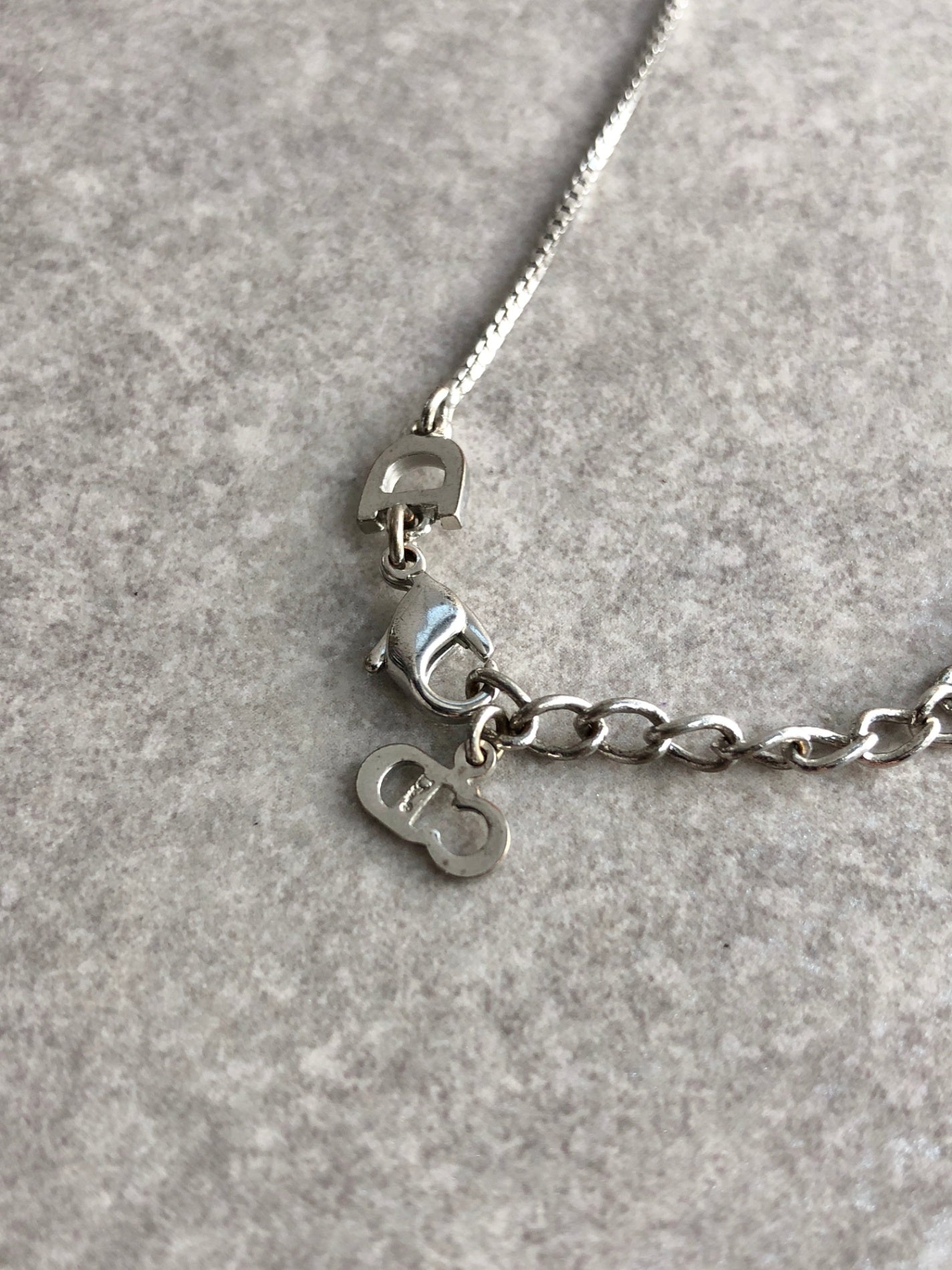 Christian Dior Logo Bracelet Silver Vintage 8dz8ti