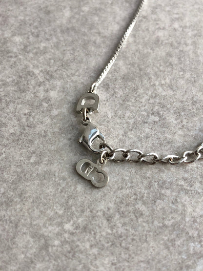 Christian Dior Logo Bracelet Silver Vintage 8dz8ti