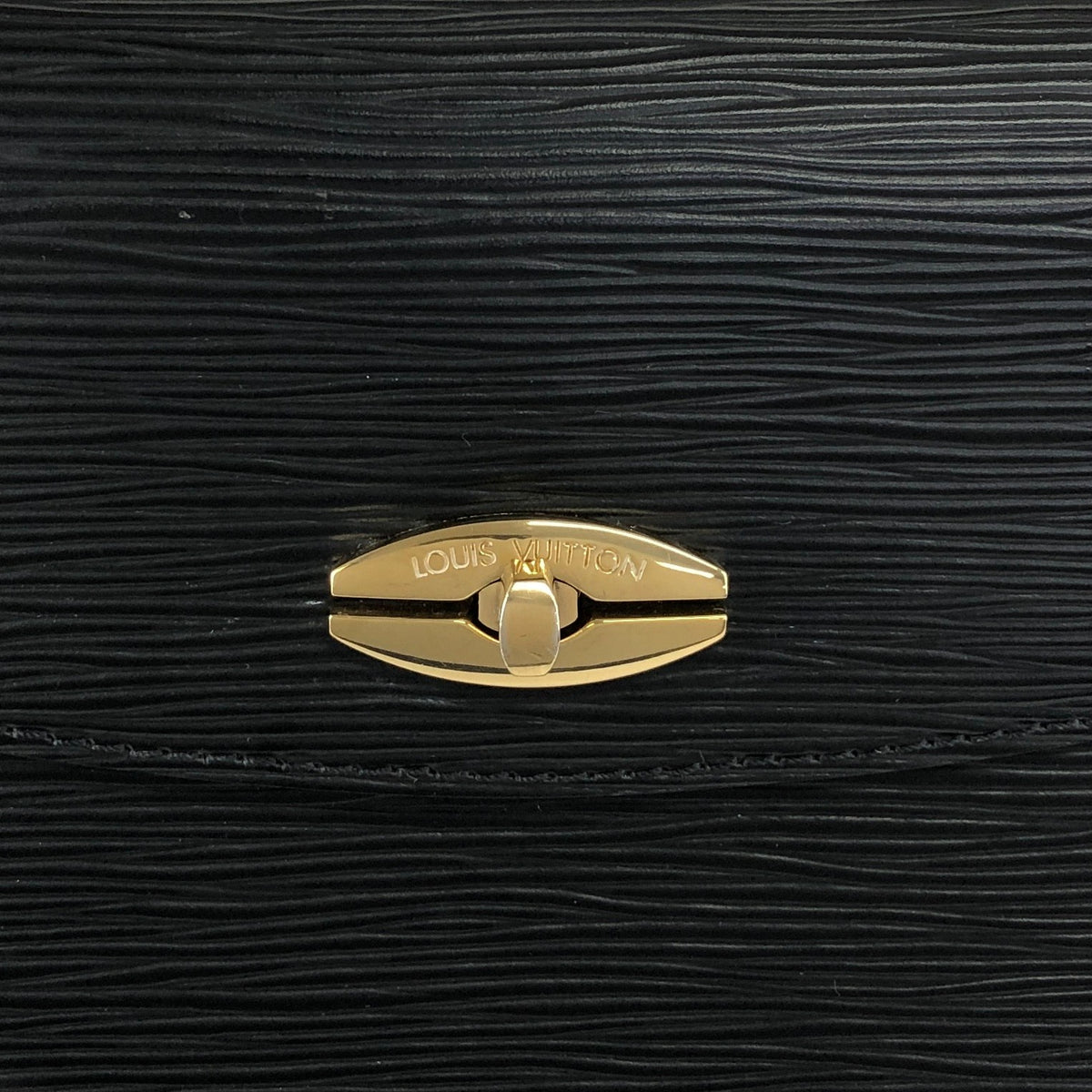 LOUIS VUITTON Turn Lock Handbag Black M52372 Vintage 48k8t4