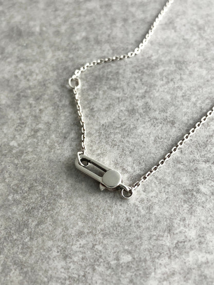 GUCCI Logo SILVER925 Necklace Silver Vintage h685zh