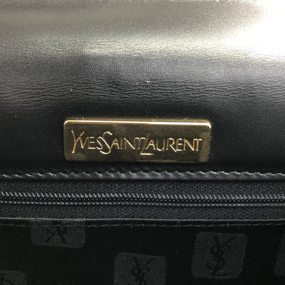 Yves Saint Laurent YSL Logo Charm Shoulder bag Black Vintage p7s3ib