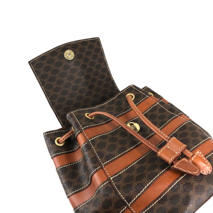 CELINE Macadam Logo Backpack Brown Vintage 32j7rc