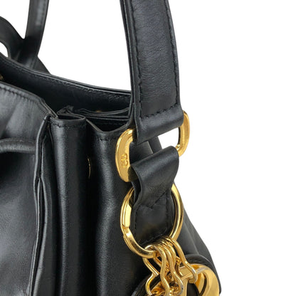 Christian Dior Logo Charm Small Shoulder bag Black Vintage gpxtra